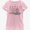Nintendo Super Mario Throwback Mario Youth Girls T-Shirt -Graphic T-Shirt Shop 12213729 hi