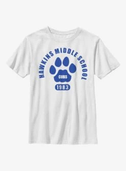 Stranger Things Hawkins Cubs Paw Emblem Youth T-Shirt