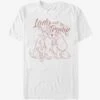 Disney Lady And The Tramp Classic Line Art T-Shirt -Graphic T-Shirt Shop 14145512 hi