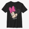 Disney Minnie Mouse Big Face Youth T-Shirt -Graphic T-Shirt Shop 14467555 hi