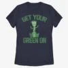 Marvel Guardians Of The Galaxy Groot Green Womens T-Shirt -Graphic T-Shirt Shop 15225366 hi