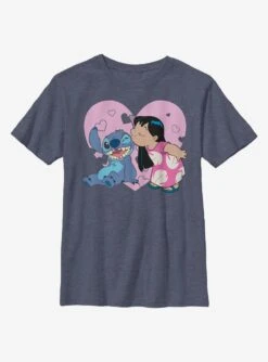 Disney Lilo And Stitch Lilo And Valentines Kisses Youth T-Shirt