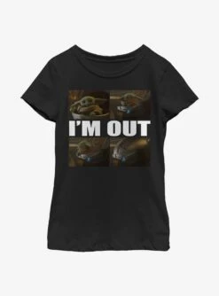 Star Wars The Mandalorian The Child I'm Out Youth Girls T-Shirt