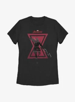 Marvel Black Widow Silhouette Womens T-Shirt