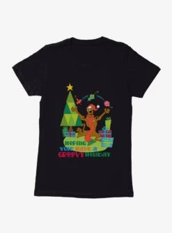 Scooby-Doo Holidays Scooby Hoping Yule Have A Groovy Holiday Womens T-Shirt