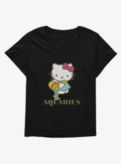 Hello Kitty Star Sign Aquarius Womens T-Shirt Plus Size