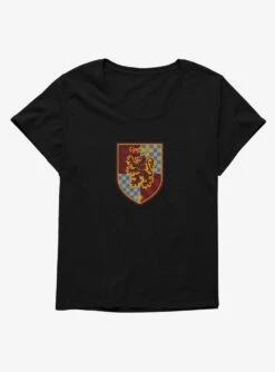 Harry Potter Gryffindor Crest Banner Womens T-Shirt Plus Size