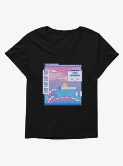 Vaporwave Save The Beaches Womens T-Shirt Plus Size