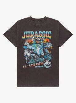 Jurassic Park Life Finds A Way Retro T-Shirt - BoxLunch Exclusive