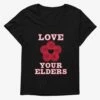 Love Your Elders Womens T-Shirt Plus Size -Graphic T-Shirt Shop 18469138 hi