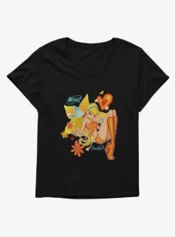 Winx Club Stella Flowers Womens T-Shirt Plus Size