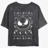 Disney The Nightmare Before Christmas Jack Spooky Icons Mineral Wash Womens Crop T-Shirt -Graphic T-Shirt Shop 20029220 hi