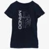 Star Wars The Mandalorian Line Art Mando Head Youth Girls T-Shirt -Graphic T-Shirt Shop 20567534 hi