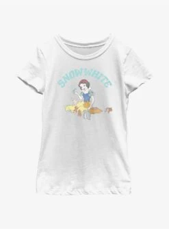 Disney Snow White And The Seven Dwarfs Snow White And Woodland Animals Youth Girls T-Shirt