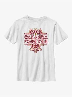 Marvel Black Panther: Wakanda Forever Intricate Logo Youth T-Shirt