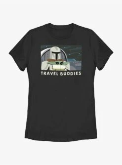 Star Wars The Mandalorian Travel Buddies Womens T-Shirt
