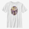 Star Wars The Mandalorian Floral Helmet Youth T-Shirt -Graphic T-Shirt Shop 20726564 hi